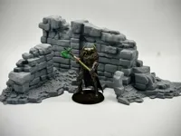 Mur de temple en ruine - décor pour figurines — photo 2