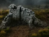 Mur de temple en ruine - décor pour figurines — photo 1
