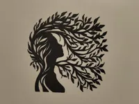 Décoration murale femme aux fleurs — photo 2
