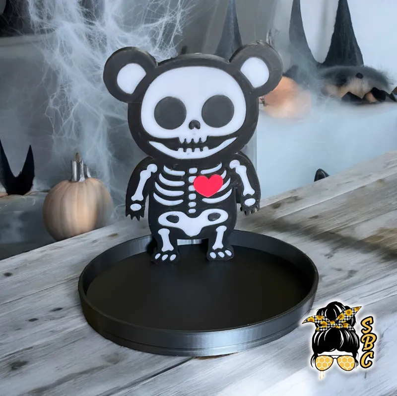 Skeleton Bear, trinket dish or stand