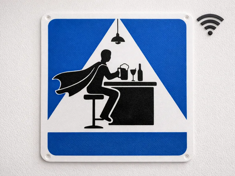 HerrSuperman – “Herr Gårman” (Press-Fit Wall Sign)
