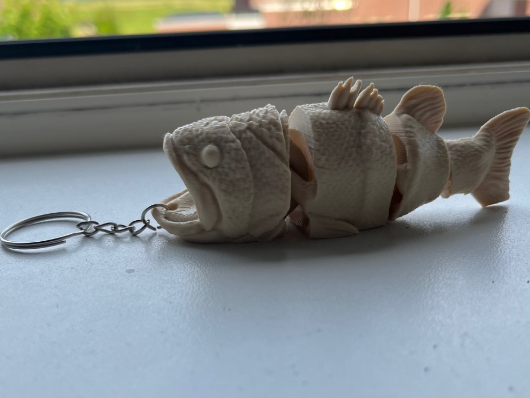 Flexi large Mouth Bass Keychain