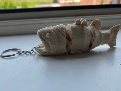 Flexi large Mouth Bass Keychain