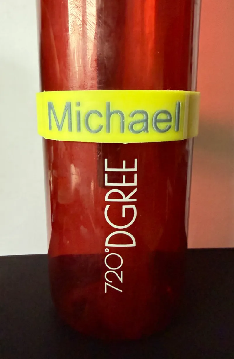 Namensschild Trinkflasche 720DGREE