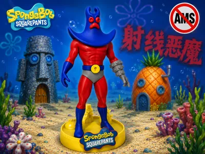 SpongeBob SquarePants' Classic Villain — Man Ray — Fully Disassembled