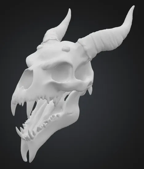 Demon Skull - Free 3D Print Model - MakerWorld