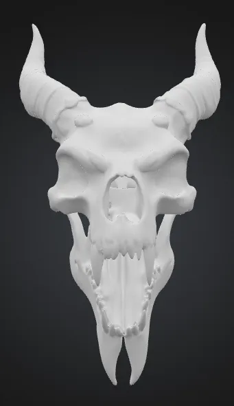 Demon Skull - Free 3D Print Model - MakerWorld