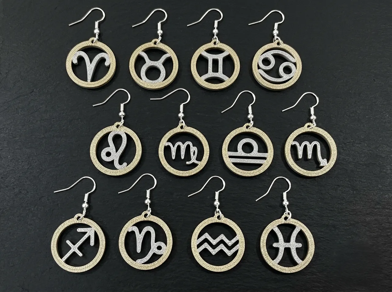 Zodiac Earrings • All Signs • Free Commercial Use view 2