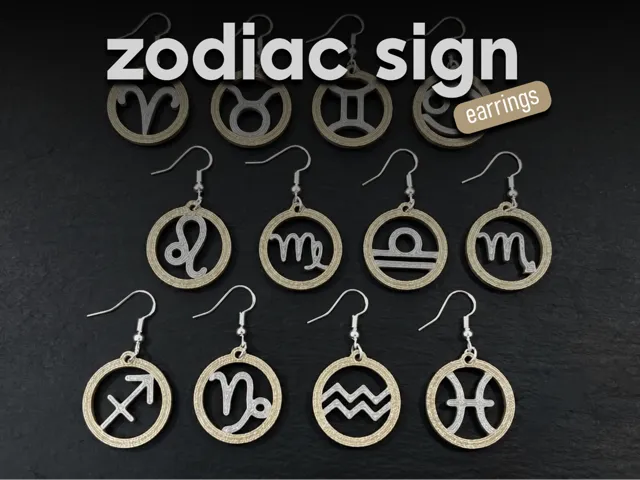 Zodiac Earrings • All Signs • Free Commercial Use