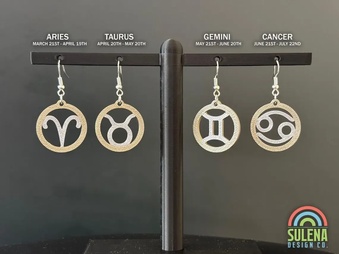 Zodiac Earrings • All Signs • Free Commercial Use view 4