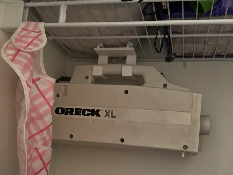 Oreck XL Vacuum Holder for Closet Shelf