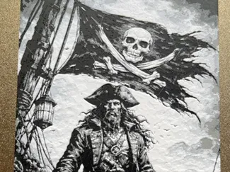 Pirate with Pirate Flag