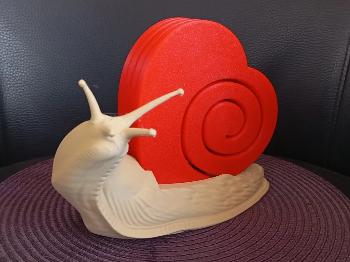 love heart shape snail coaster set