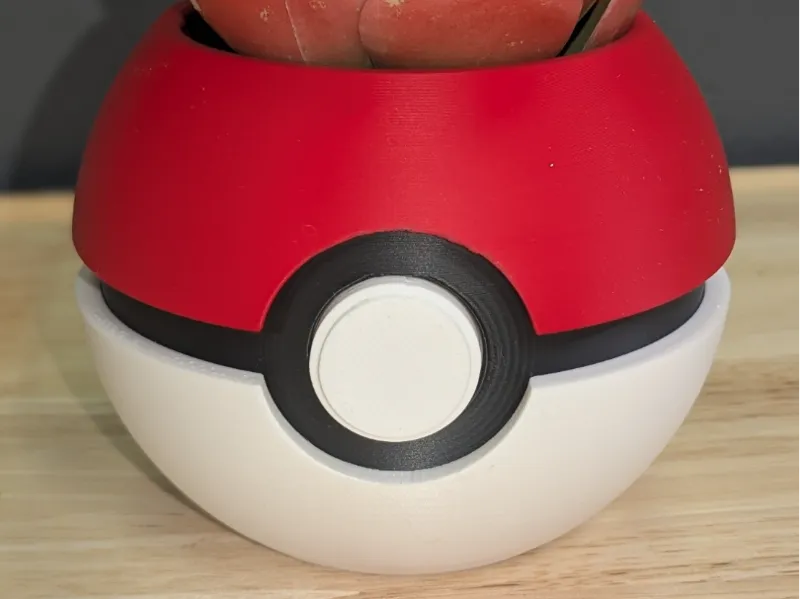 Pokeball planter self watering