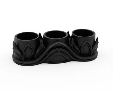 Accesorio de iluminación decorativa: Goth minimal Triple LED Tealight Holder gothic — vista de referencia 4