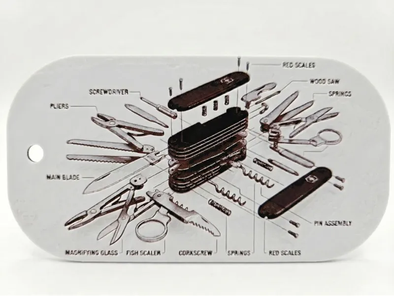 Exploded Swiss Army Knife Schematic Chroma Canvas