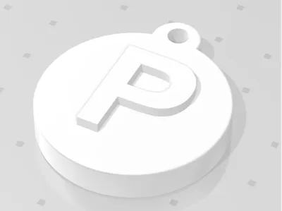 NFC Letter P Keychain