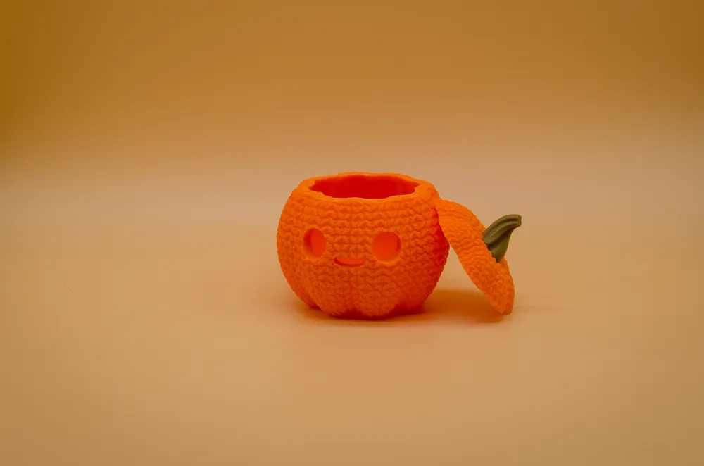 Handcrafted Pumpkin with Detachable Lid - Free 3D Print Model - MakerWorld