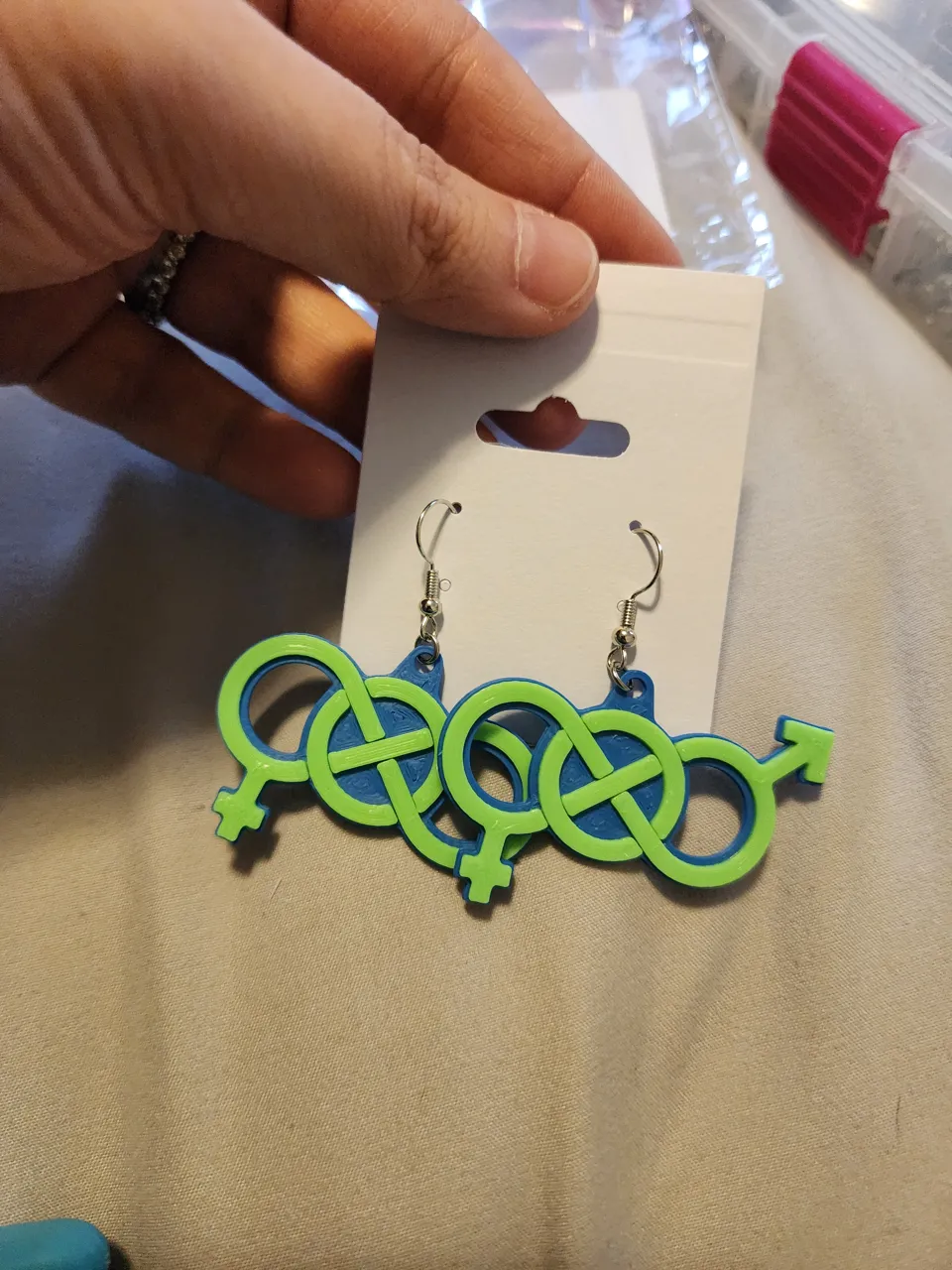 Bi Pride Symbol Earrings view 4