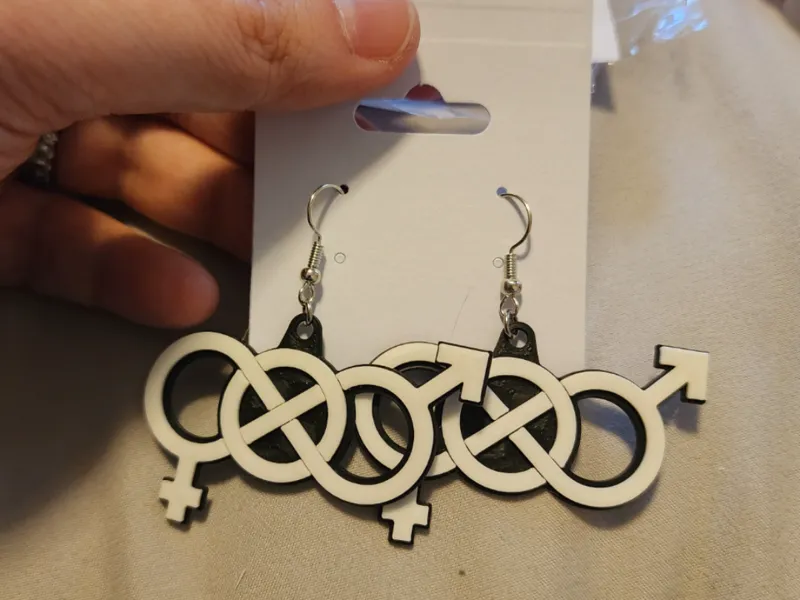 Bi Pride Symbol Earrings