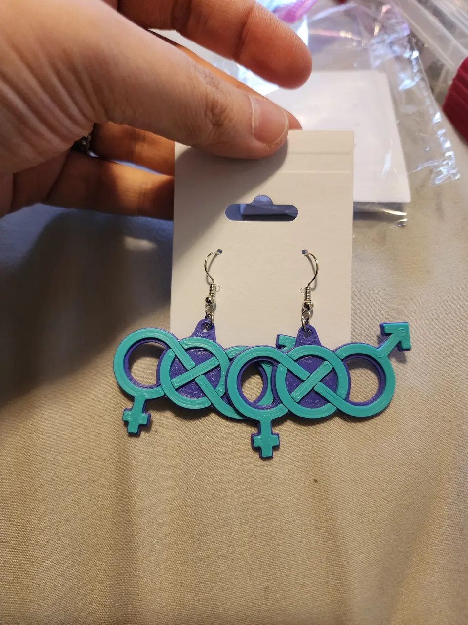 Bi Pride Symbol Earrings view 2
