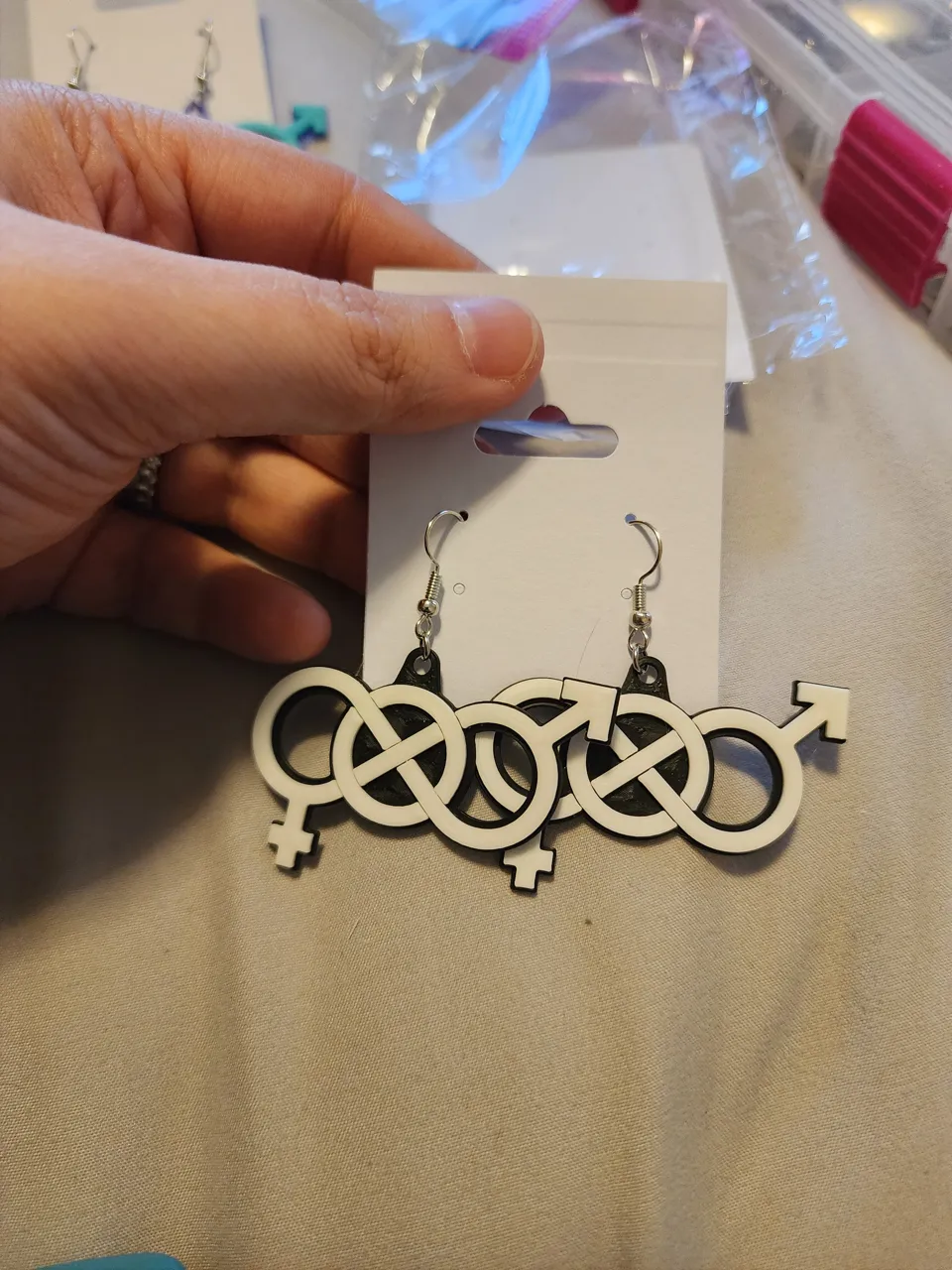 Bi Pride Symbol Earrings view 3