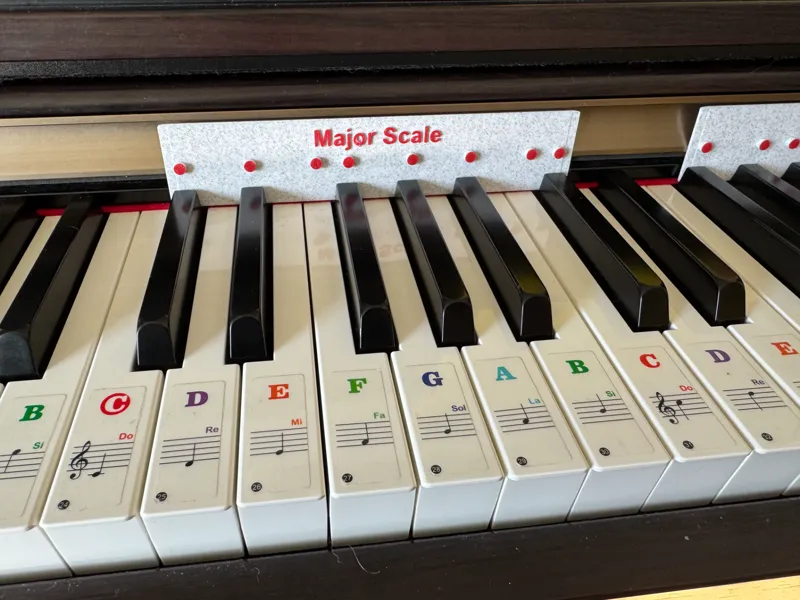 Major Minor Scale Piano Markers