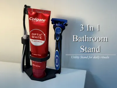 Toothbrush / Razor / Toothpaste 3 in 1 Stand