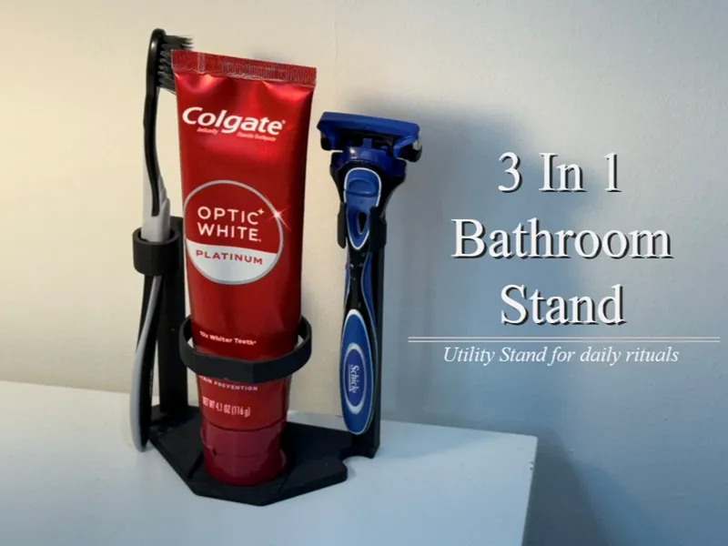 Toothbrush / Razor / Toothpaste 3 in 1 Stand