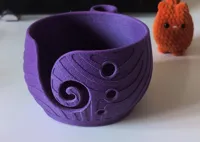 Fuzzy skin | Yarn Bowl | Wave pattern