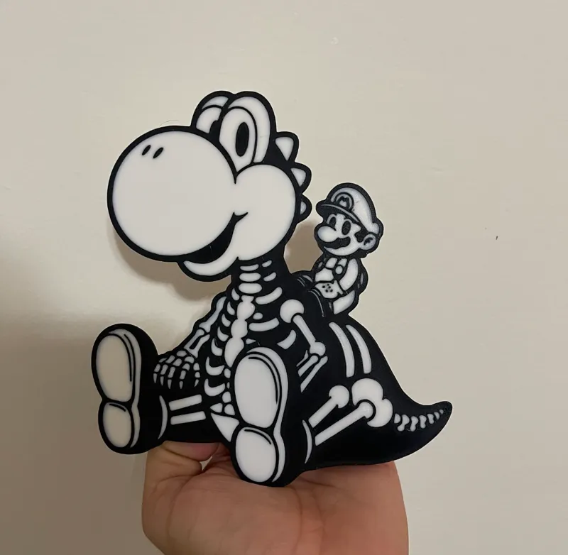 Yoshi and Mario Skeleton Halloween decor
