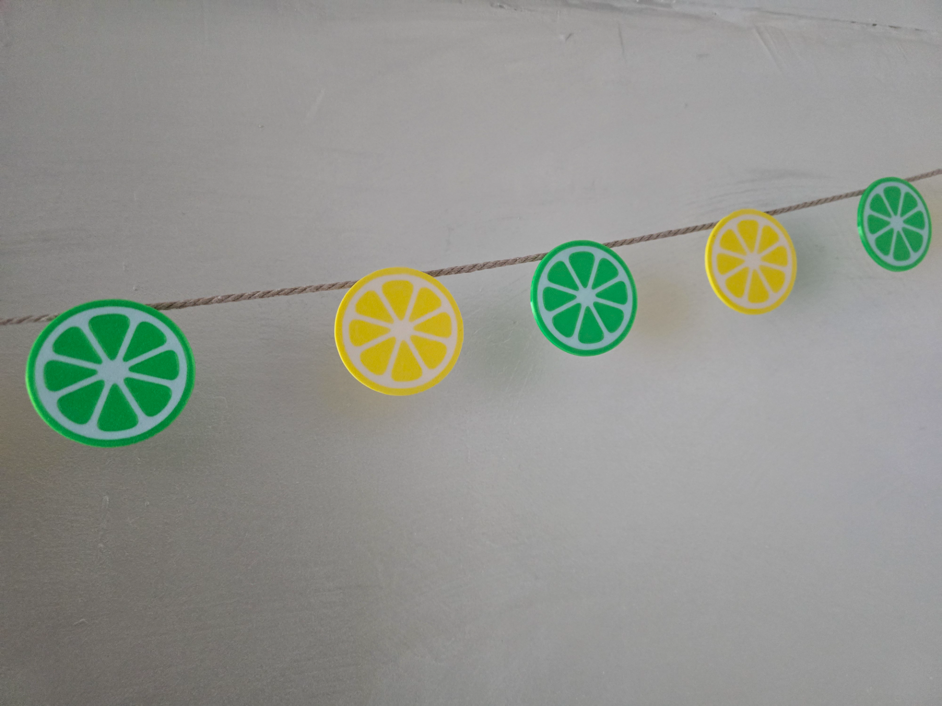 Zitronen Limetten Girlande Wimpel Kette