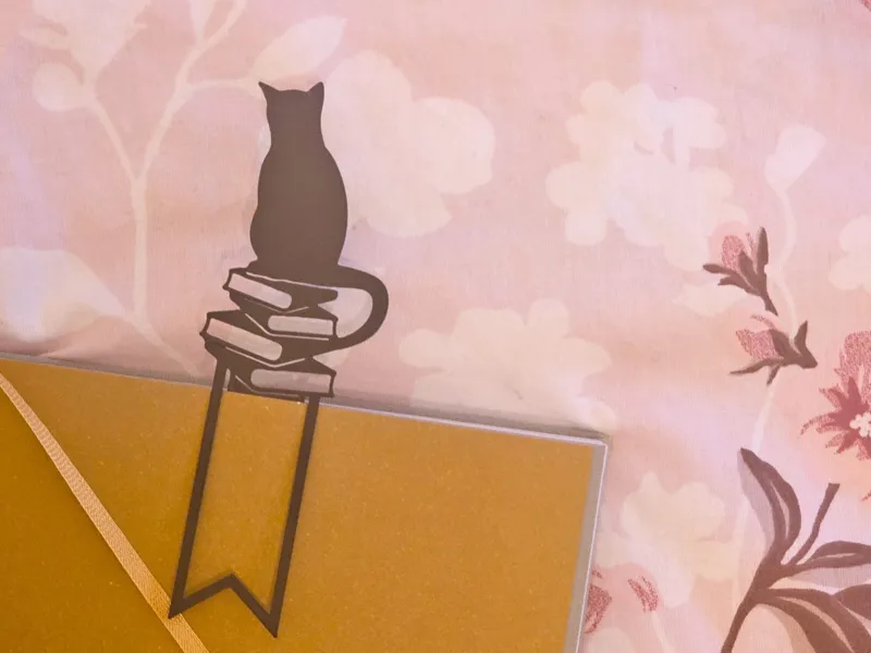 Book & Cat Bookmark – A Purrfect Reading Companion