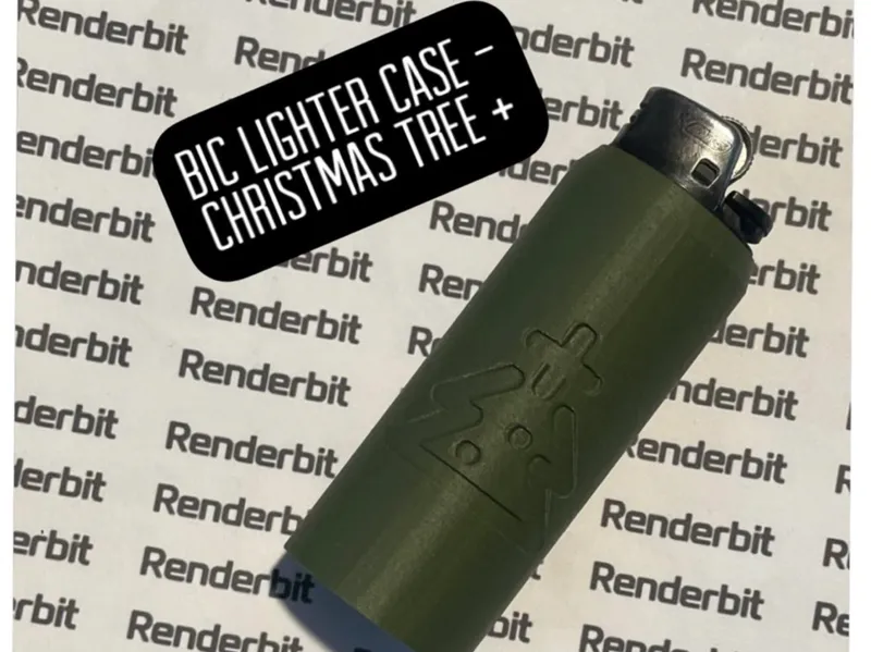 Bic Lighter Case - Christmas Tree +