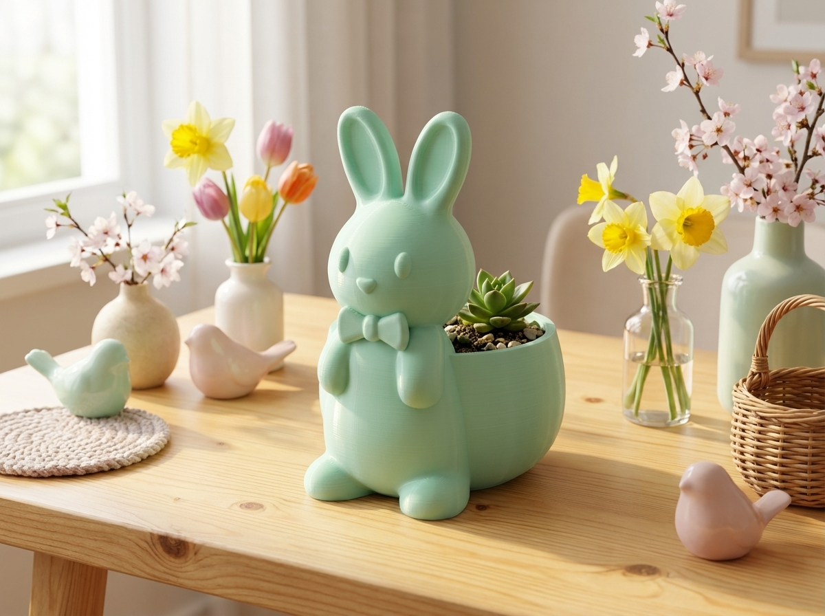 Miniatura 3 do modelo 3D Easter Bunny Candy Holder & Planter