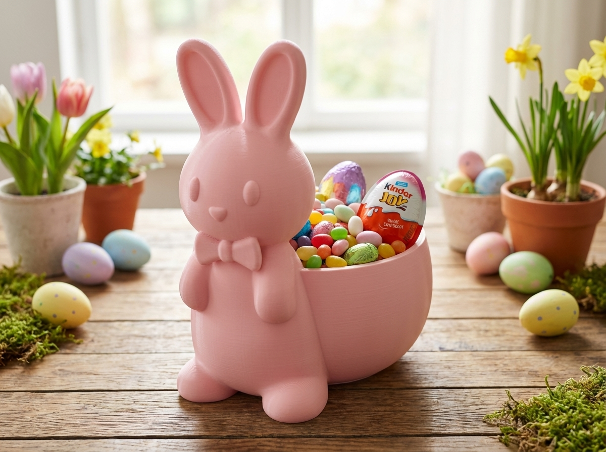 Miniatura 1 do modelo 3D Easter Bunny Candy Holder & Planter