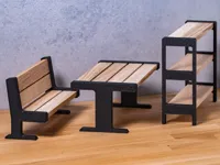 Complete Set – Bench, Table & Shelf