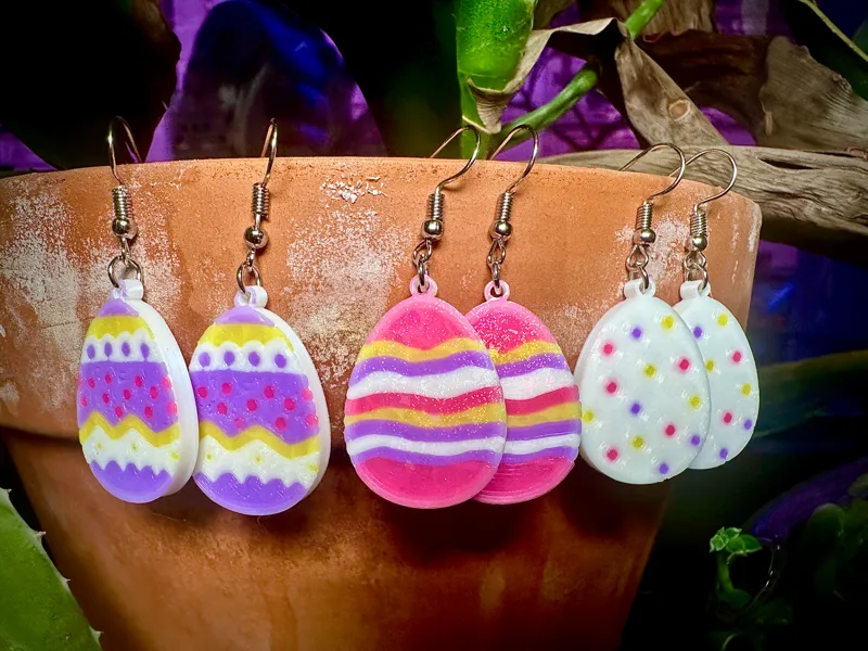Easter Egg Earrings - Commercial Use