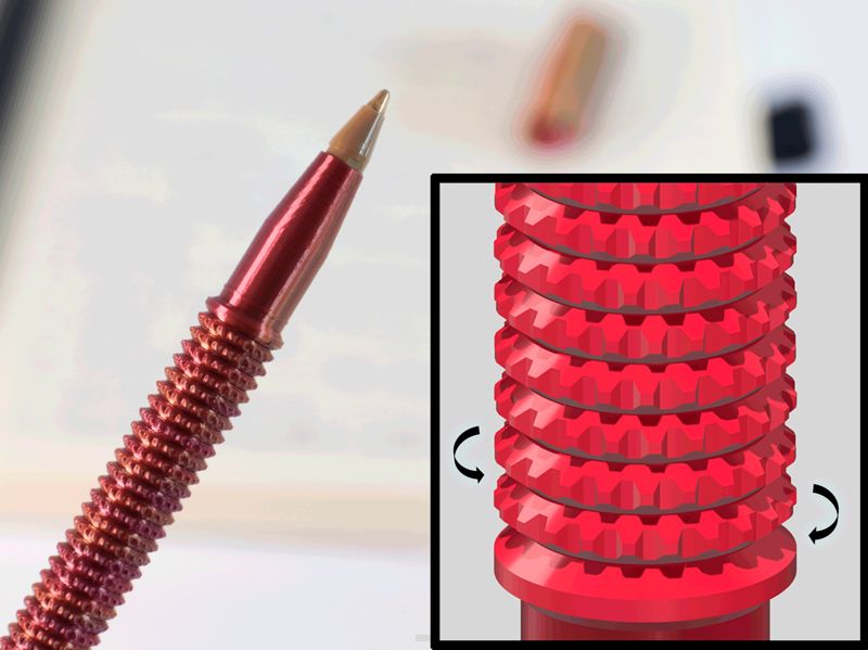 Anti-Stress fidget pen with gears. Print-in-place.