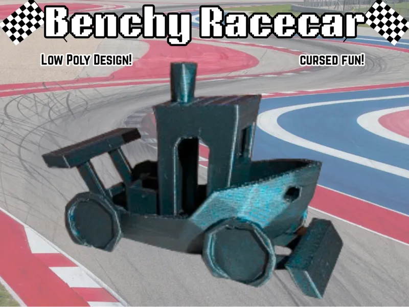Cursed Benchy Racer Mod Low-Poly Model