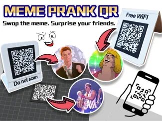 Free WiFi QR Prank Stand - Customizable QR Plates