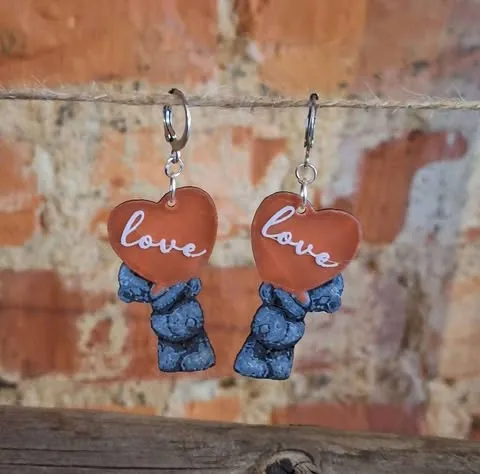 cute little me to you bears earrings view 2