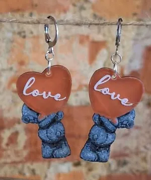 cute little me to you bears earrings