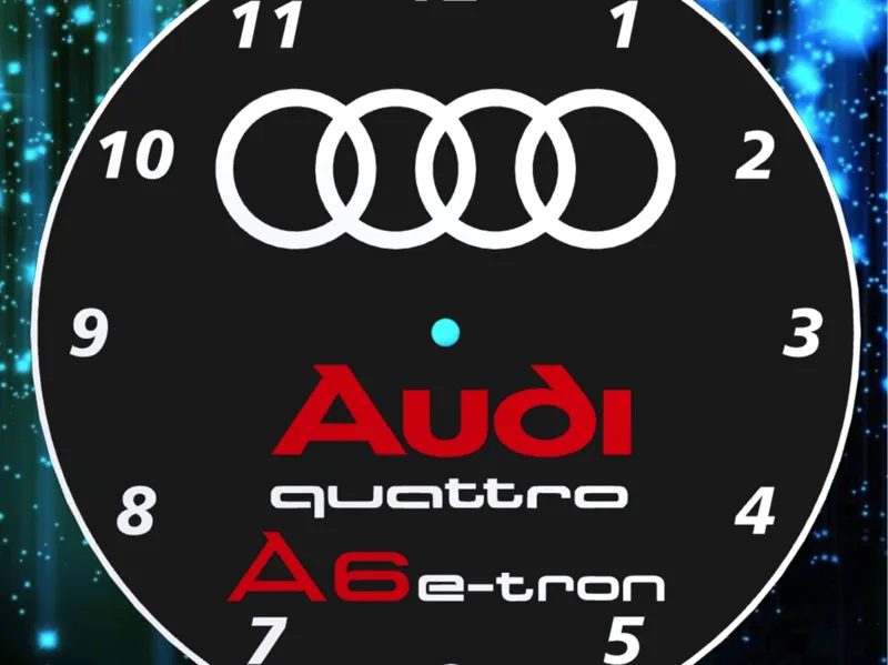 Audi A6 e-tron Ziffernblatt für eine Wanduhr