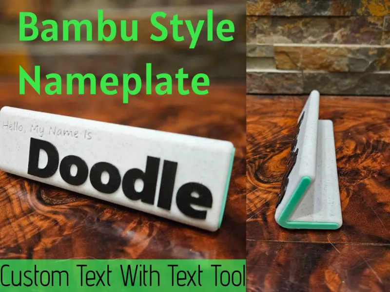 Bambu-Styled Nameplate