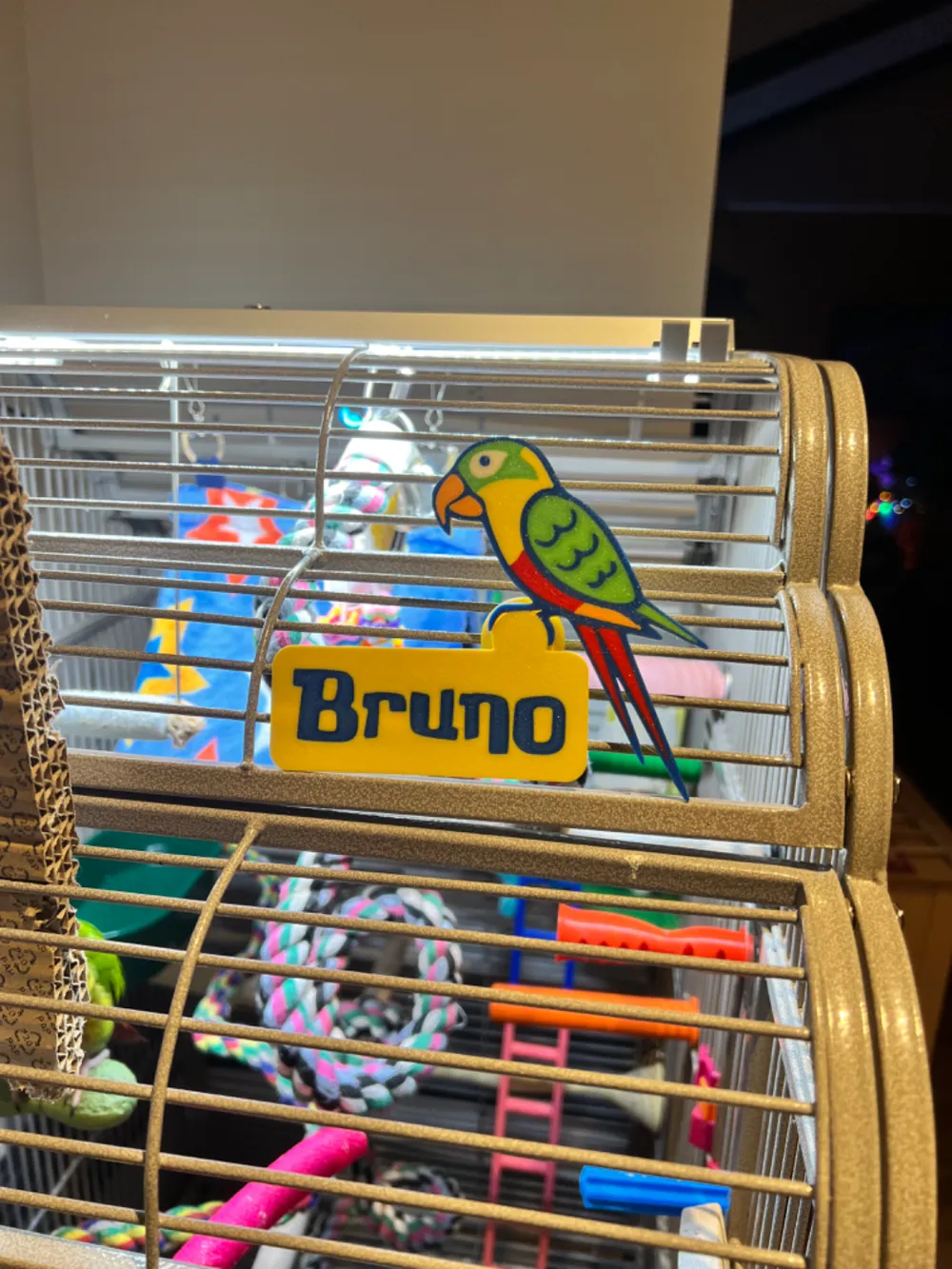 Bird Perch with Customizable Charm by DCprint MakerWorld: Download Free ...