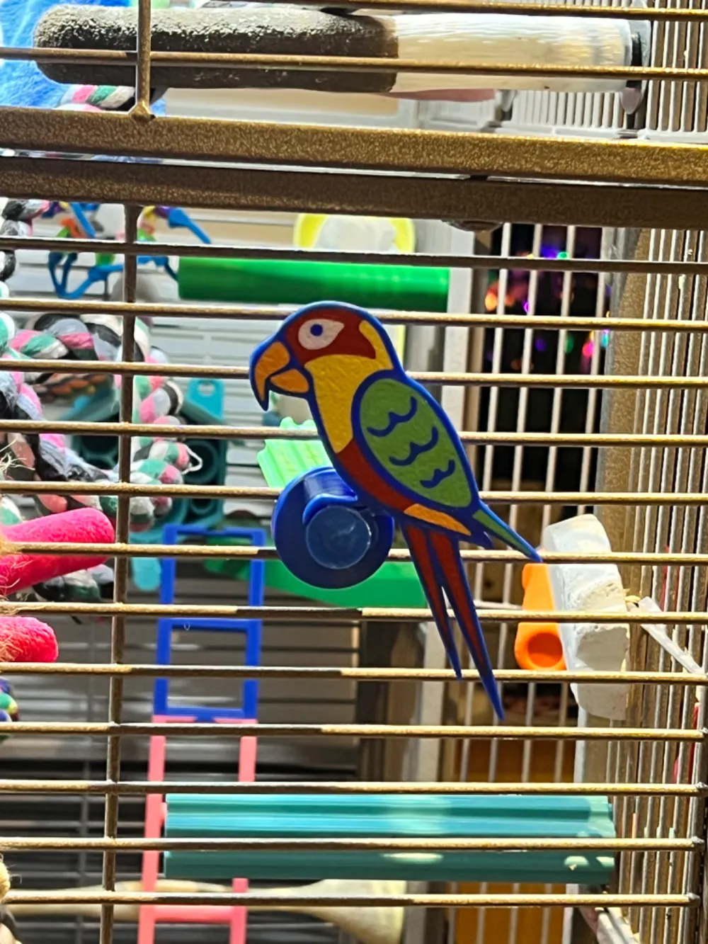 Bird Perch with Customizable Charm by DCprint - MakerWorld