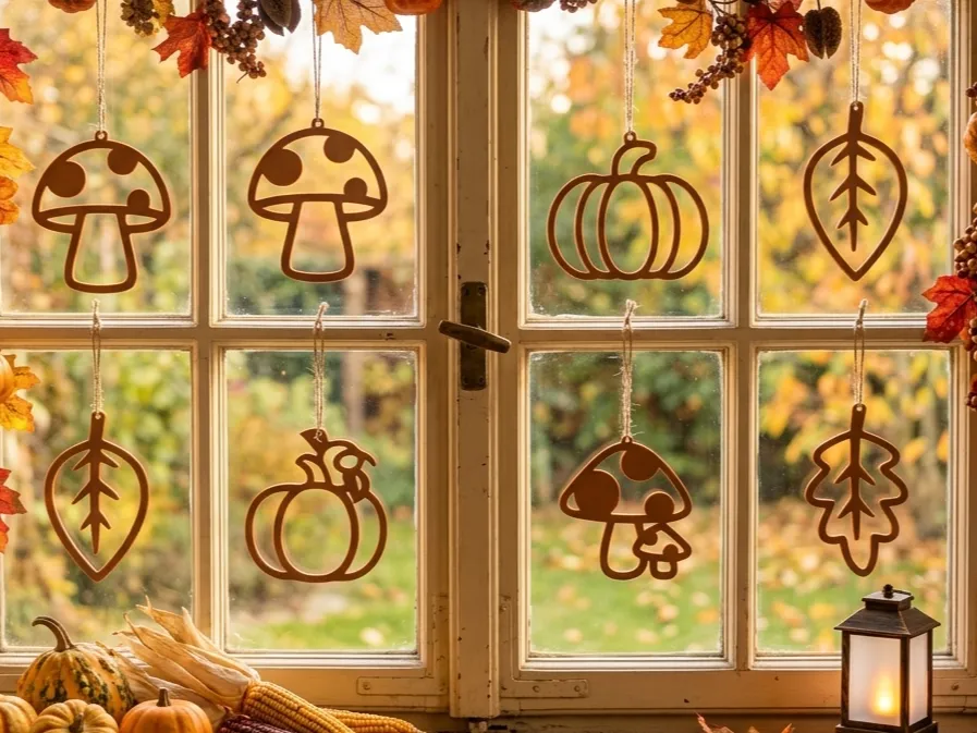 Soporte: Herbstliche Fensterdeko / Autumn Window Hangers. Referencia del modelo original.