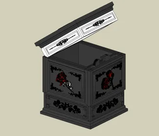 Secret Latch Rose Box