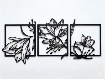 Minimalist Lily Pendant & Wall Art